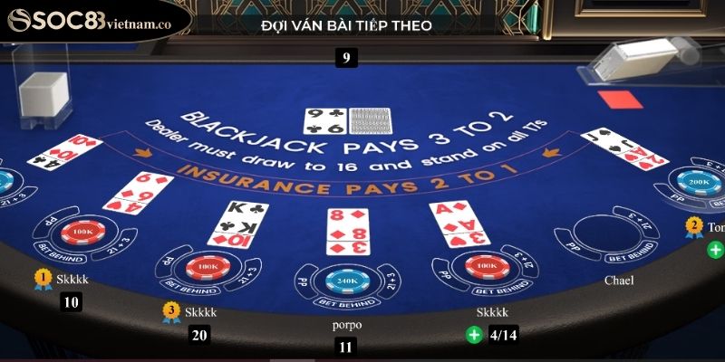 Blackjack Soc88 Trò Chơi Bài Kinh Điển Giải Trí Cao 3 Các quyền lợi đặc biệt trong Blackjack