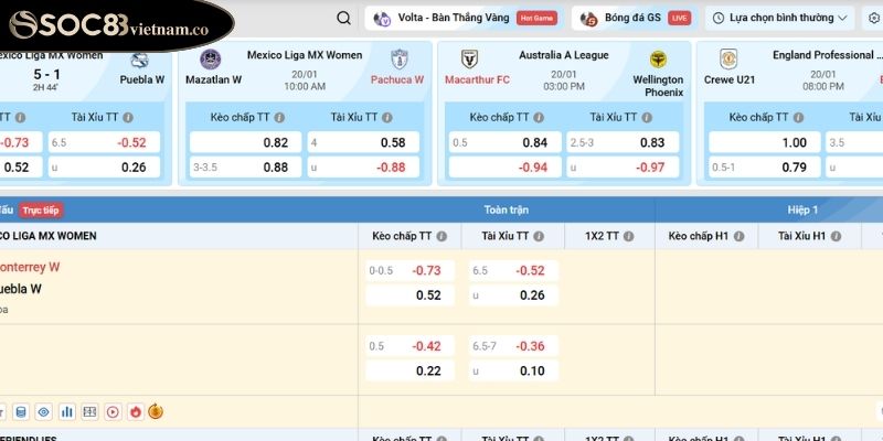 Đa dạng tỷ lệ cược hấp dẫn 