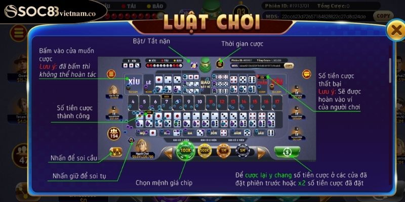 Sicbo Soc88 Trò Chơi Xí Ngầu Hấp Dẫn Trên Nền Tảng Trực Tuyến 3 Ưu điểm khi chơi Sicbo tại Soc88